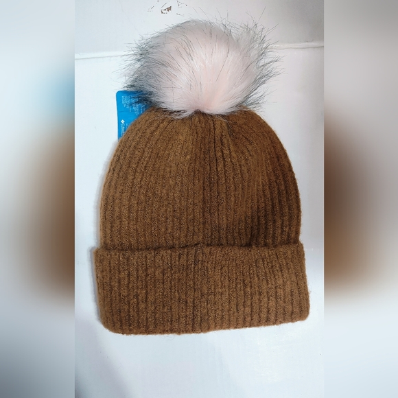 Columbia Brown Knit Hat with Pom - Picture 4 of 8